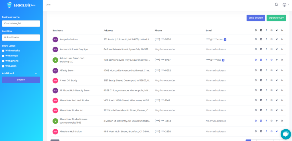 Cosmetologists Dashboard