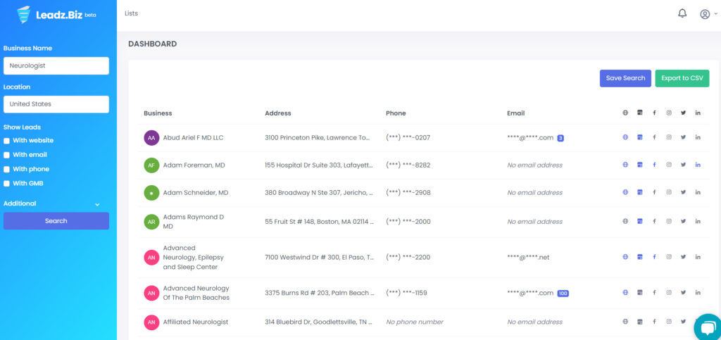 Neurologist Dashboard